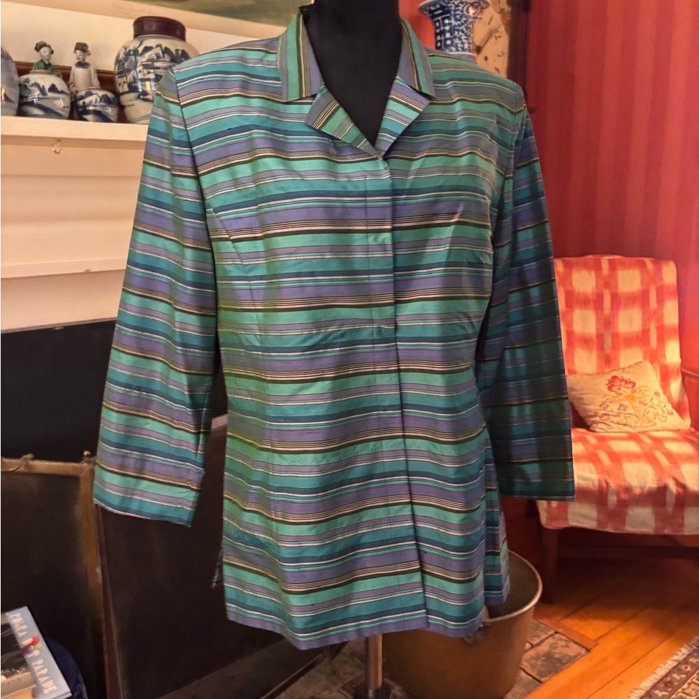 Striped Green and Blue Jacket